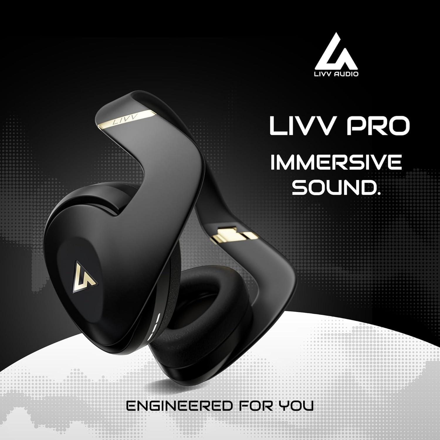 Auriculares Deportivos LIVV Pro Bluetooth 5.3, Negro Mate