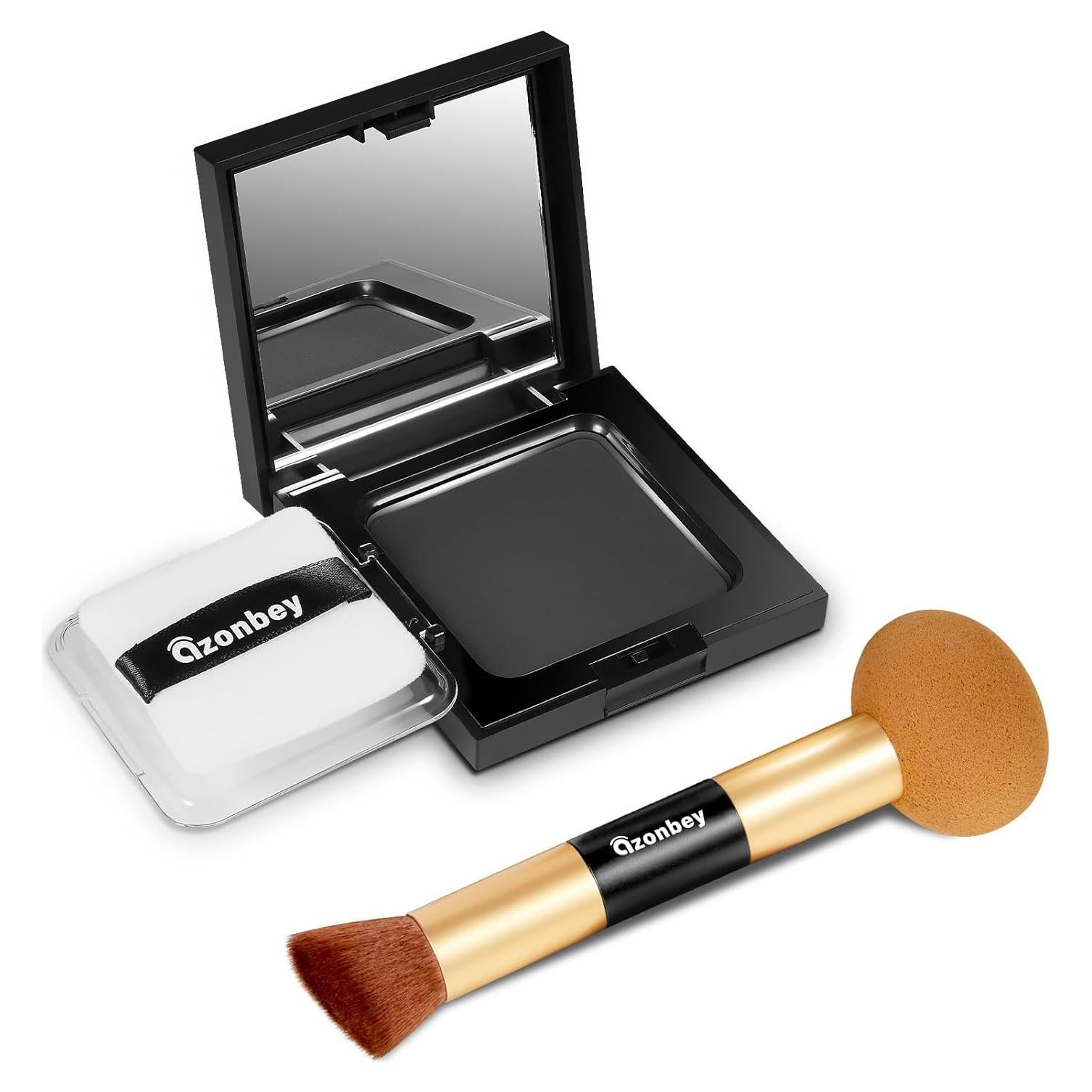 Polvo para Retoque de Raíz Azonbey Negro - Cobertura Canas