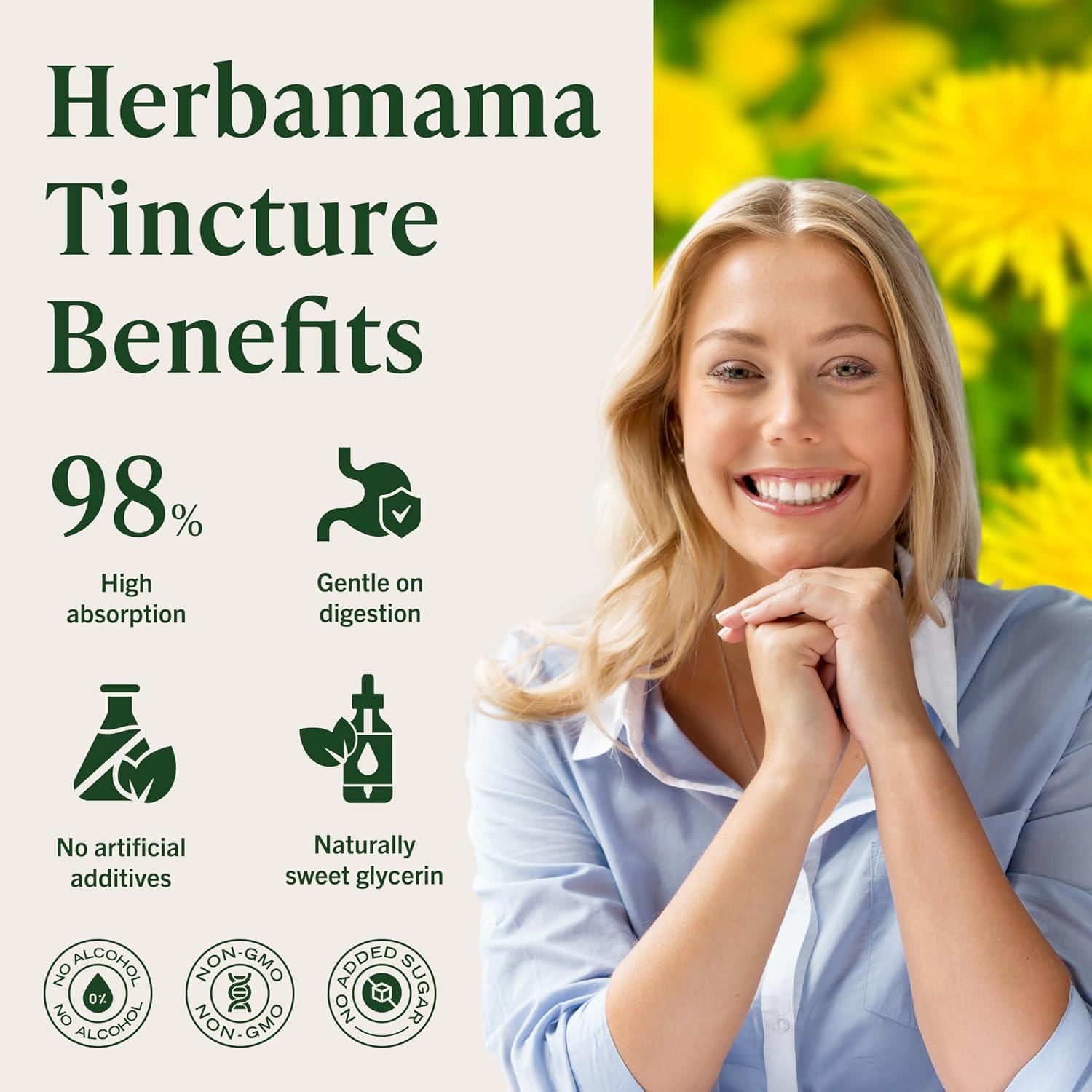 Gotas de Diente de León Herbamama 118 ml - Suplemento Hepático Vegano