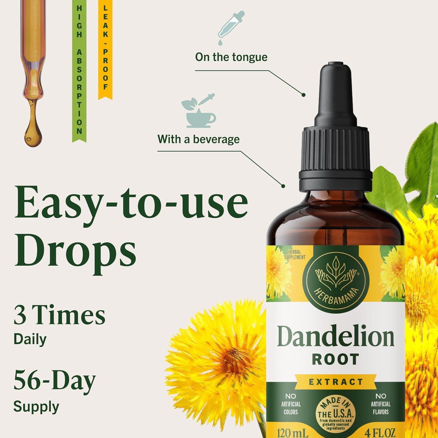 Gotas de Diente de León Herbamama 118 ml - Suplemento Hepático Vegano