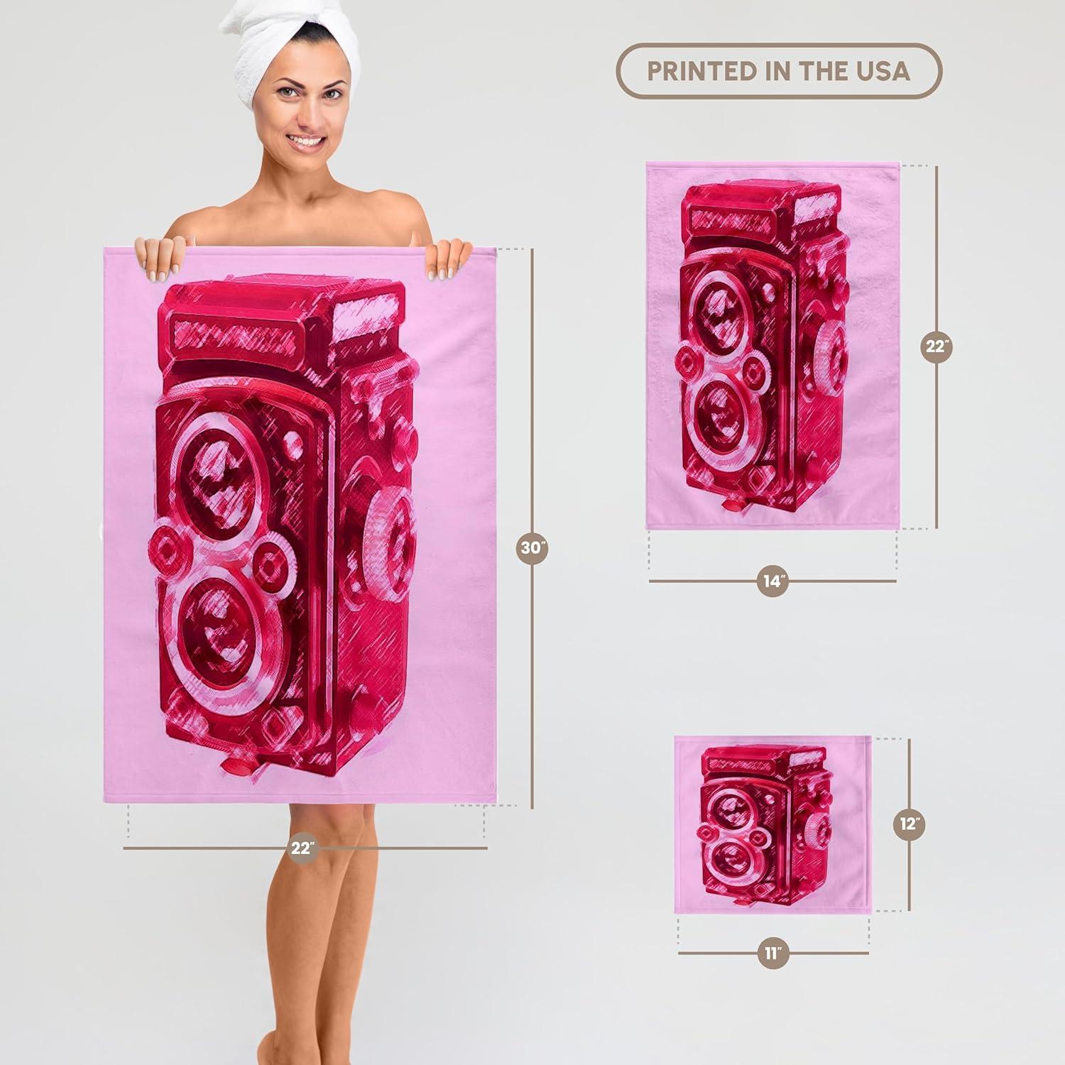 Toalla de Mano 3dRose 38x56 cm Cámara Vintage Marrón