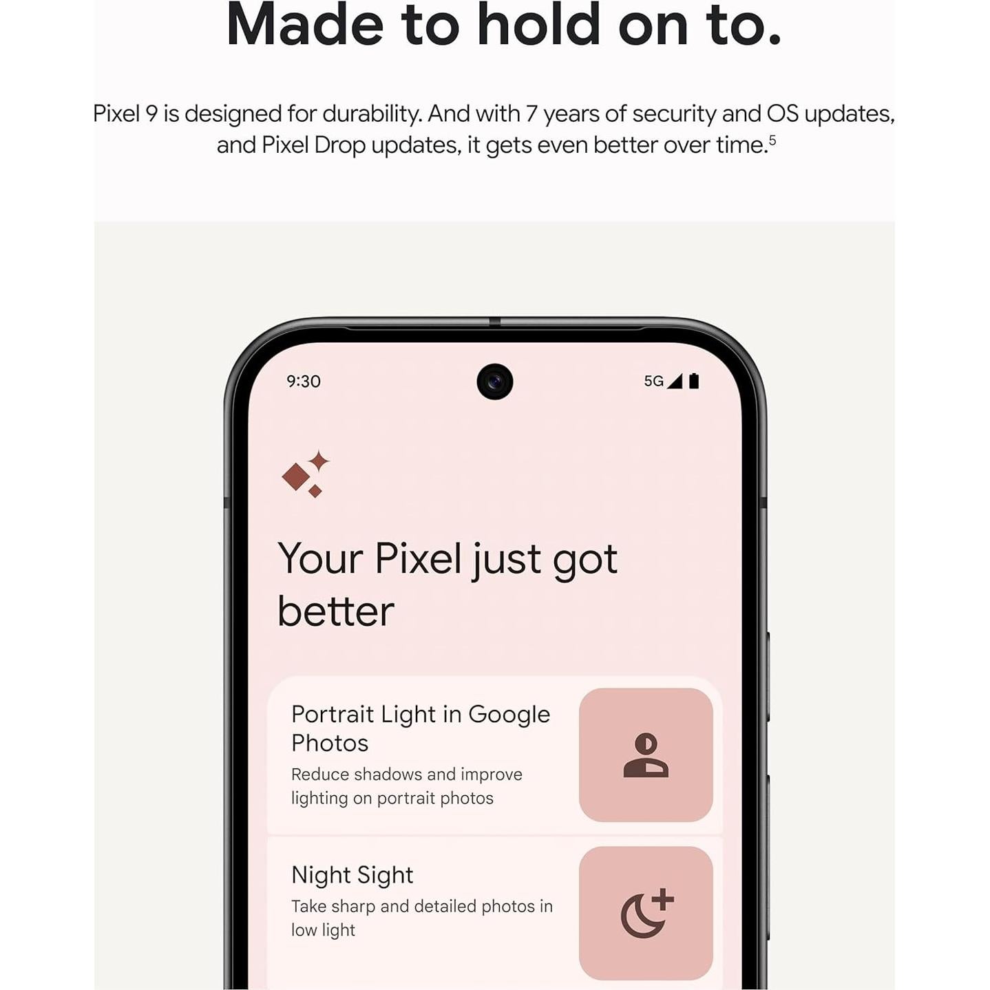 Google Pixel 9 - Smartphone 128GB Obsidiana Renovado - IA y Cámara 50MP
