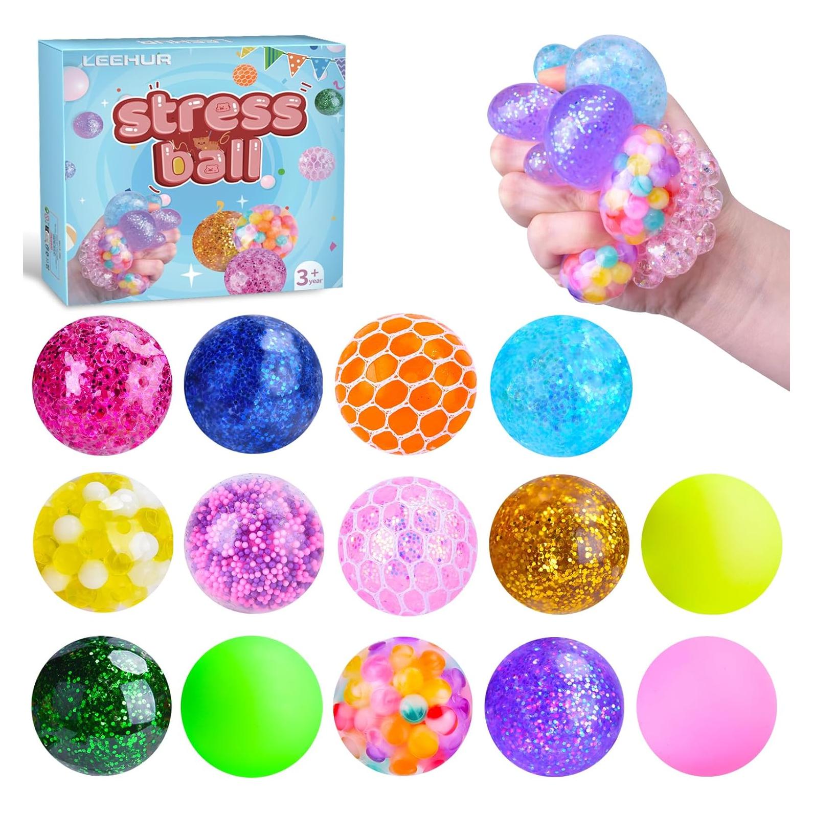 Pelotas Antiestrés Squishy LEEHUR - Paquete de 14 Unidades