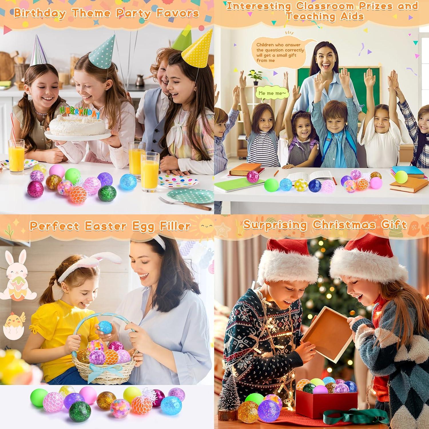 Pelotas Antiestrés Squishy LEEHUR - Paquete de 14 Unidades