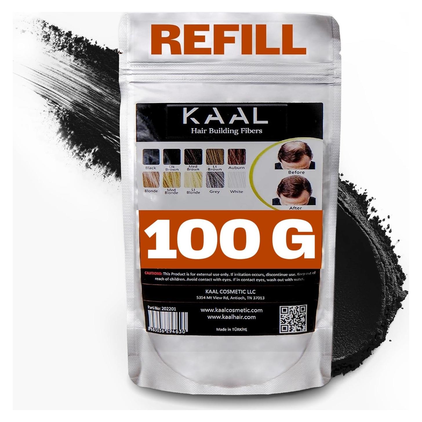 KAAL Fibra para Cabello Ralo 100g Negro - Polvo Ocultador