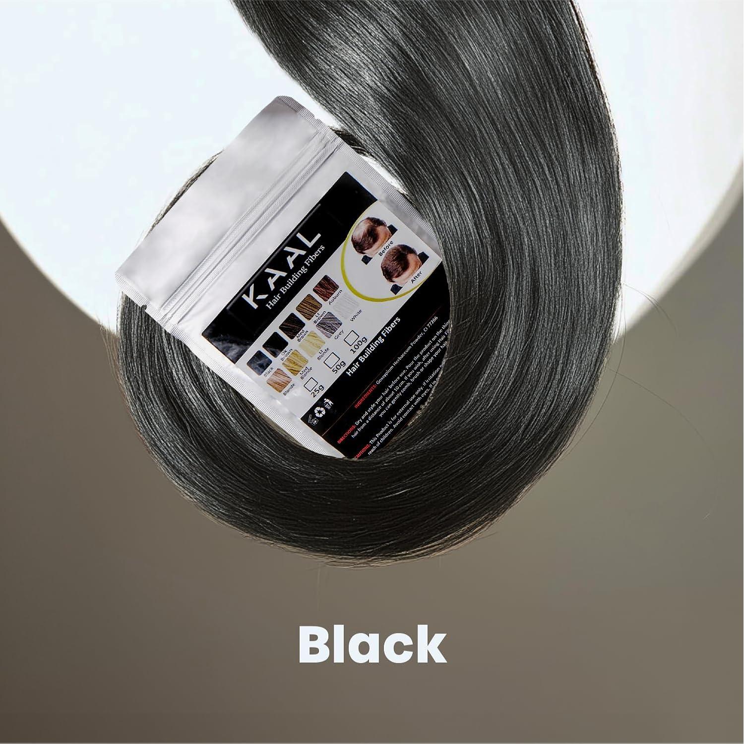 KAAL Fibra para Cabello Ralo 100g Negro - Polvo Ocultador
