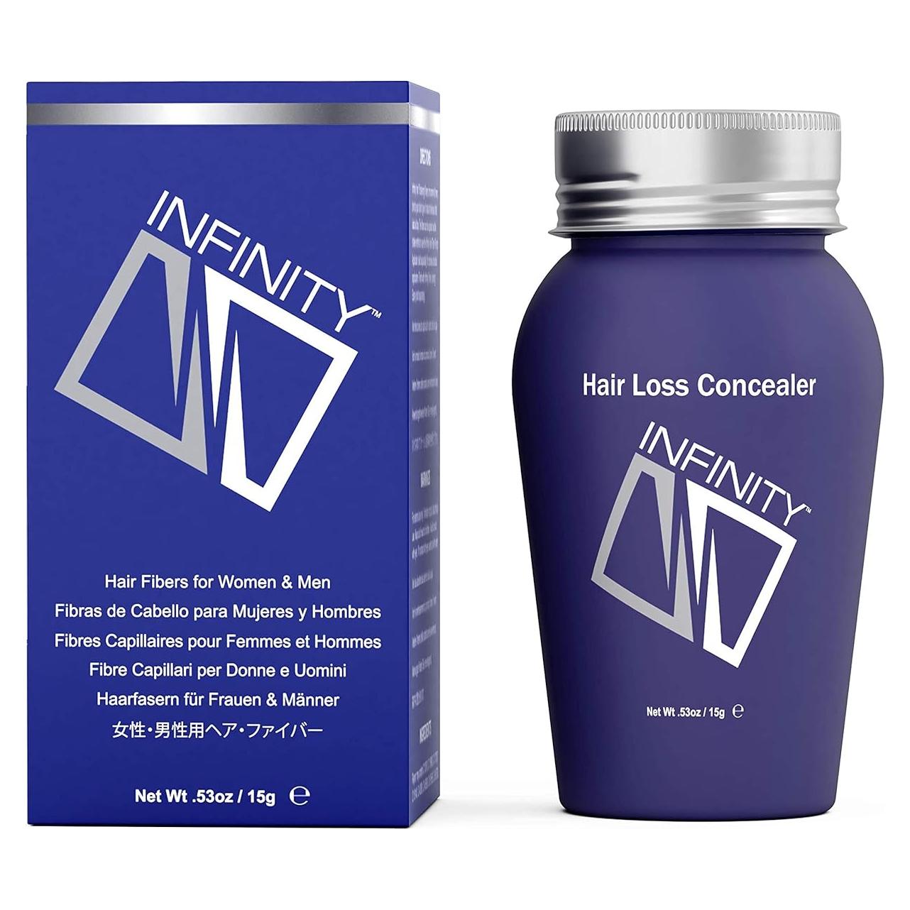 Fibra Capilar Infinity - Engrosador Gris 15g para Cabello