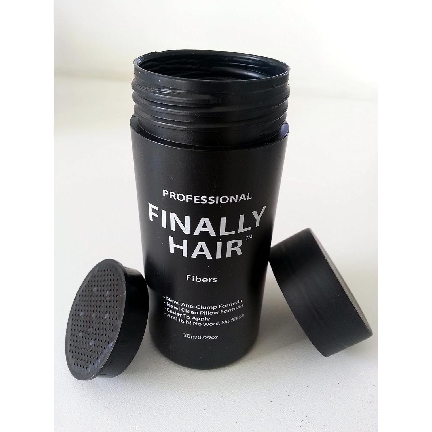 Fibras para Cabello Finally Hair Marrón Oscuro 28g