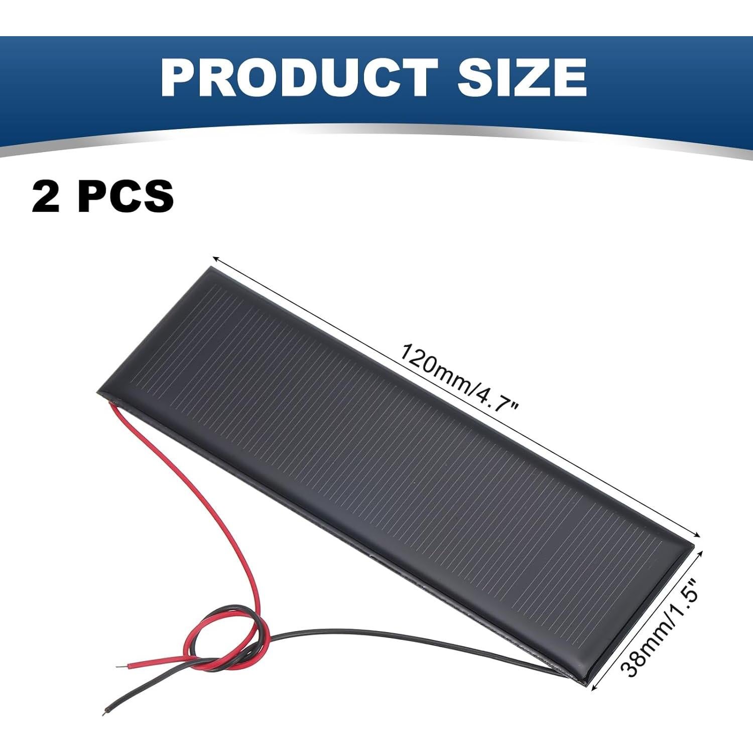 Paneles Solares Policristalinos MECCANIXITY 6V 0.6W 2 Pcs