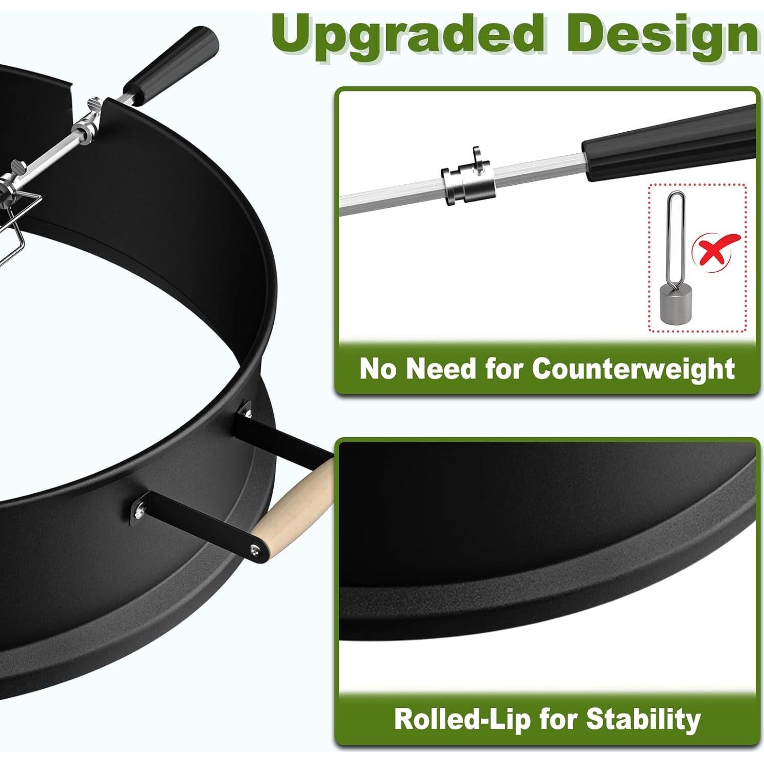 Kit Rotisserie SHINESTAR para Parrillas de Carbón 22"