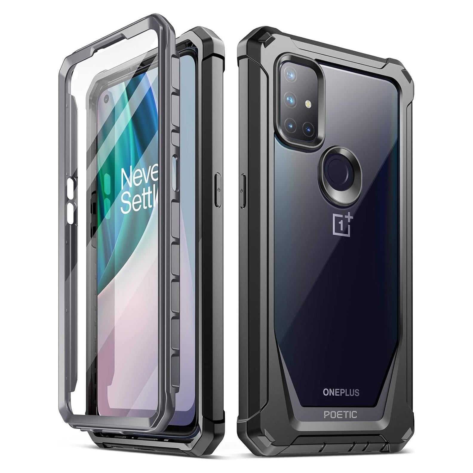 Funda híbrida Poetic Guardian para OnePlus Nord N10 5G - Negra