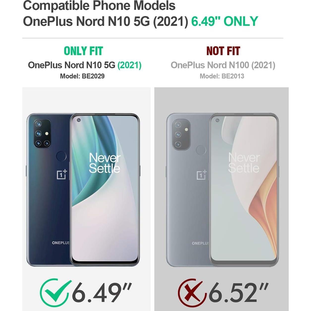 Funda híbrida Poetic Guardian para OnePlus Nord N10 5G - Negra