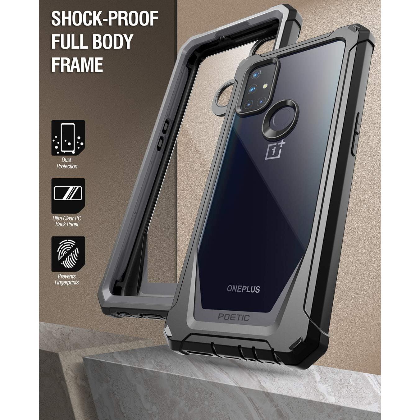 Funda híbrida Poetic Guardian para OnePlus Nord N10 5G - Negra