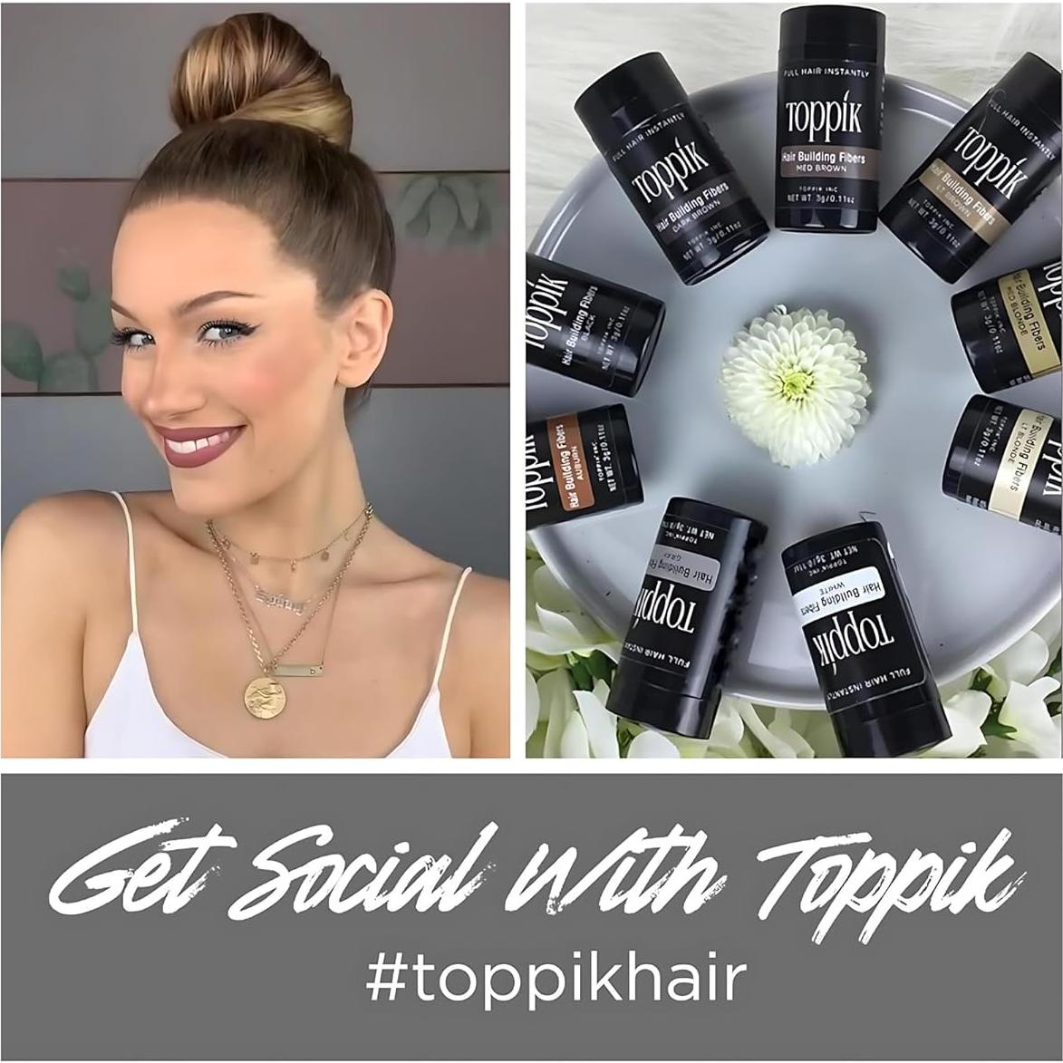 Fibras para Cabello Toppik 55g Relleno Volumen Negro