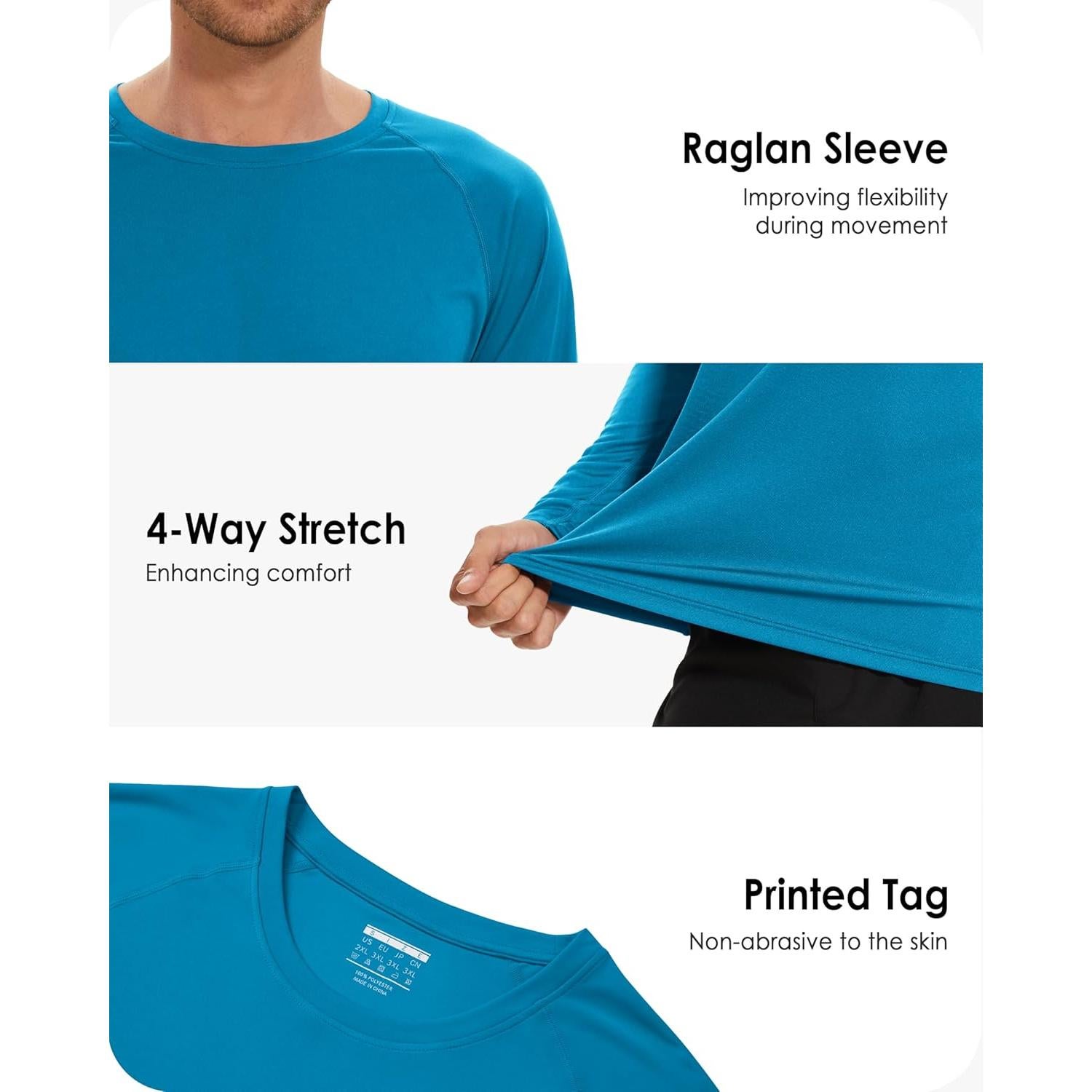 Camisa de Protección Solar UPF 50+ Boladeci Hombre Manga Larga