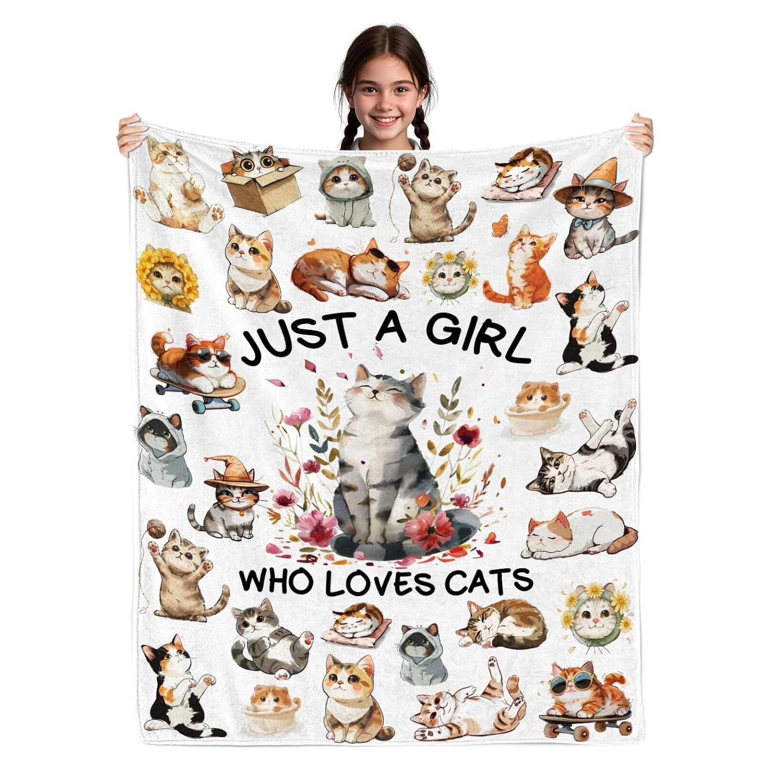 Manta de Gato Fiwbnasz 101.6x127 cm Franela Suave