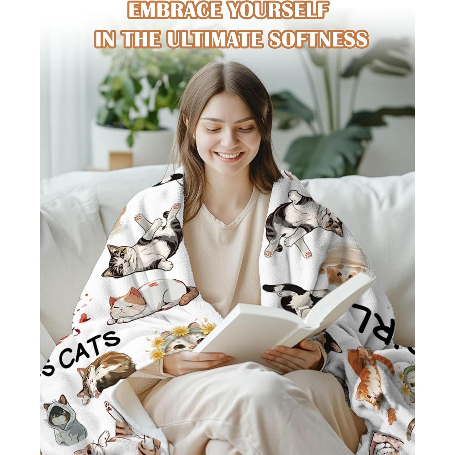 Manta de Gato Fiwbnasz 101.6x127 cm Franela Suave