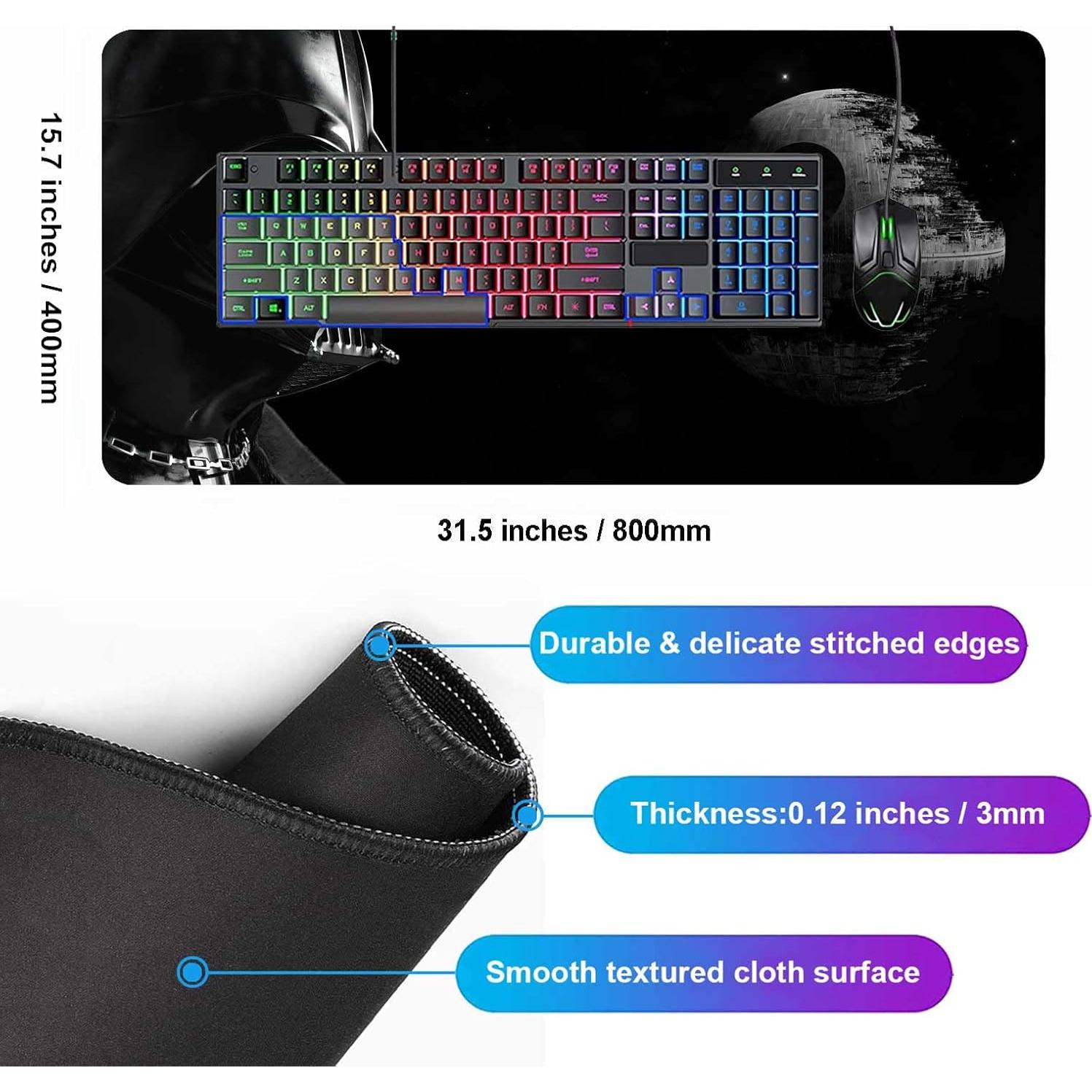 Alfombrilla de Ratón Grande GZESZT 80x40 cm Antideslizante