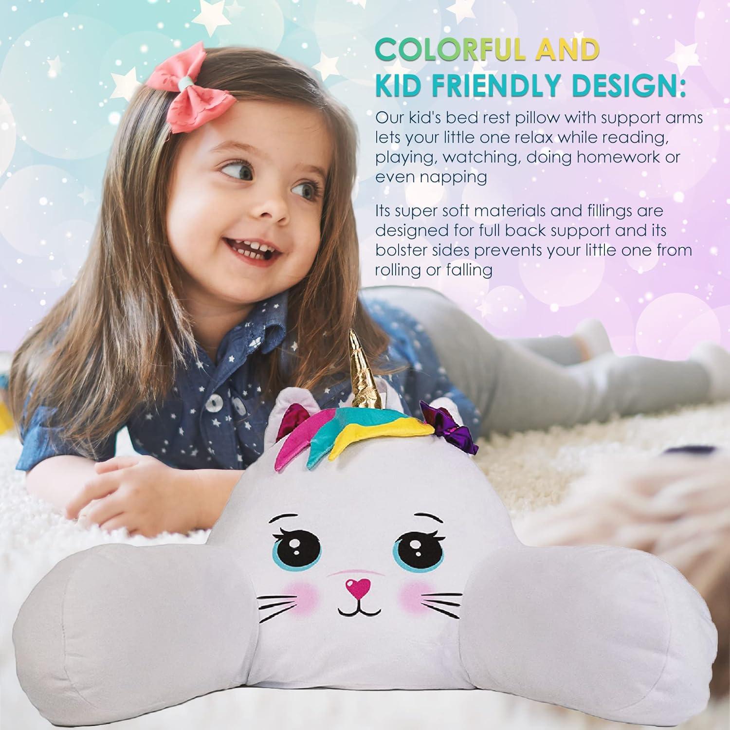 Cojín de Respaldo Suave Unicornio Caticorn 58x36 cm