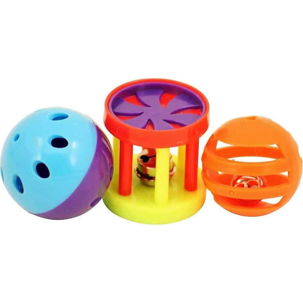 Juguetes para Aves Bonka 1195 - 3 Pelotas Sonajero para Periquitos