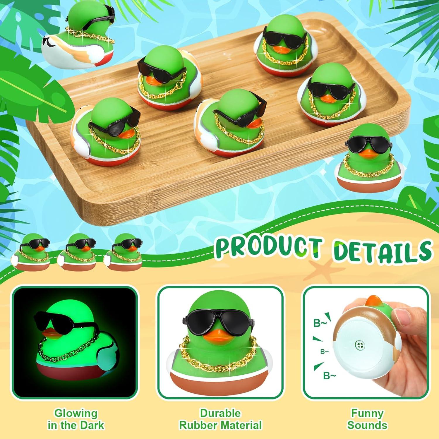 24 Patos de Goma Mallard que Brillan en la Oscuridad