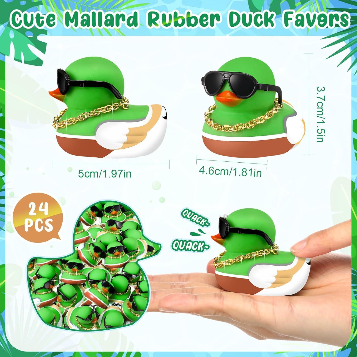 24 Patos de Goma Mallard que Brillan en la Oscuridad