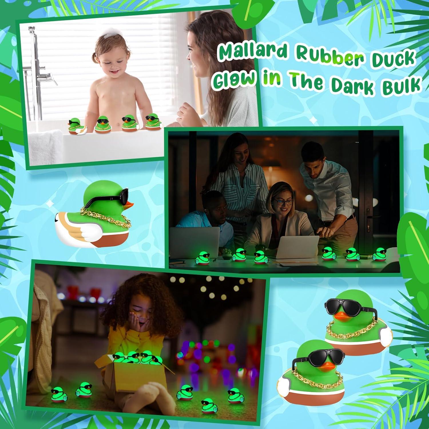 24 Patos de Goma Mallard que Brillan en la Oscuridad