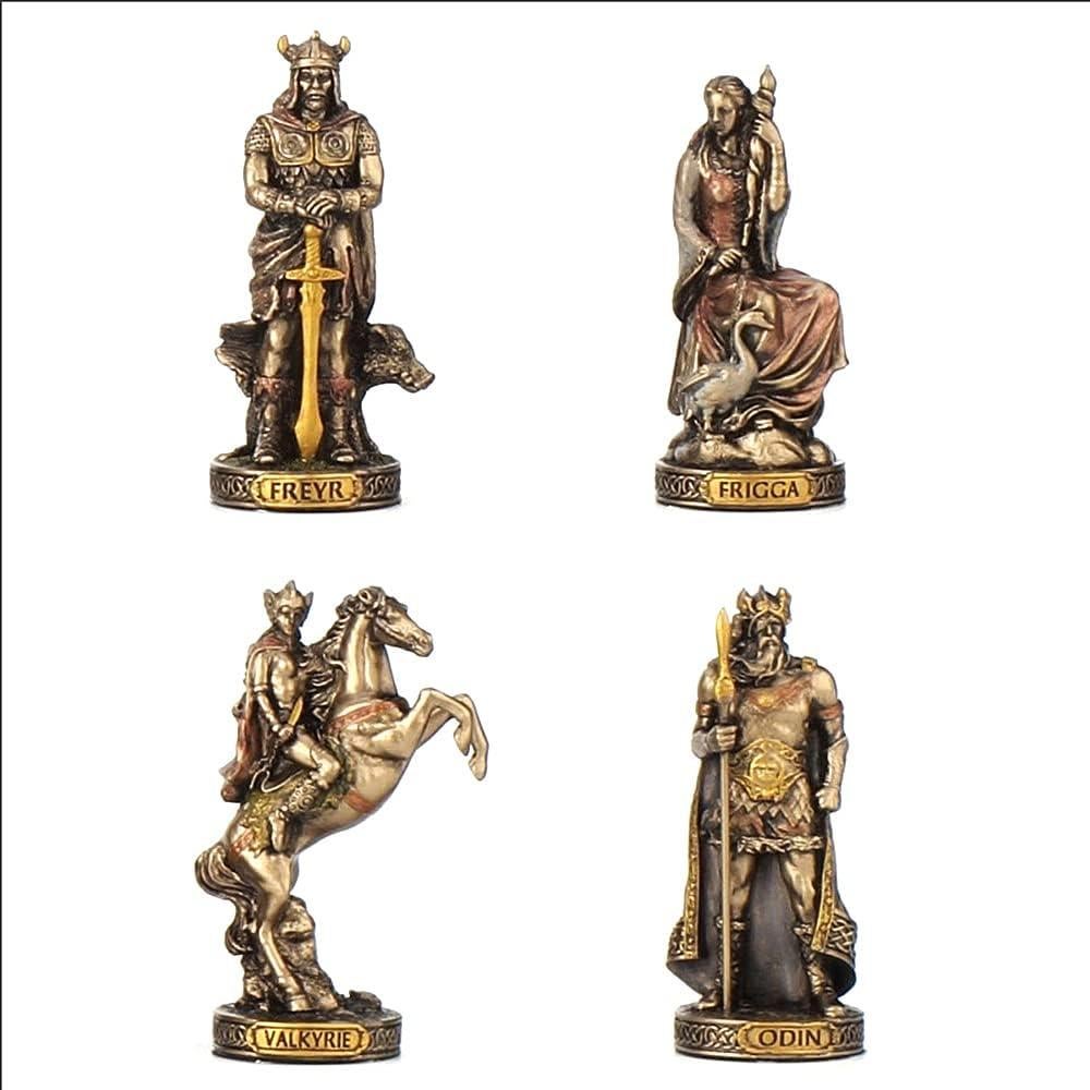Estatuas de Resina de Dioses Nórdicos Veronese 12 Piezas Pintadas