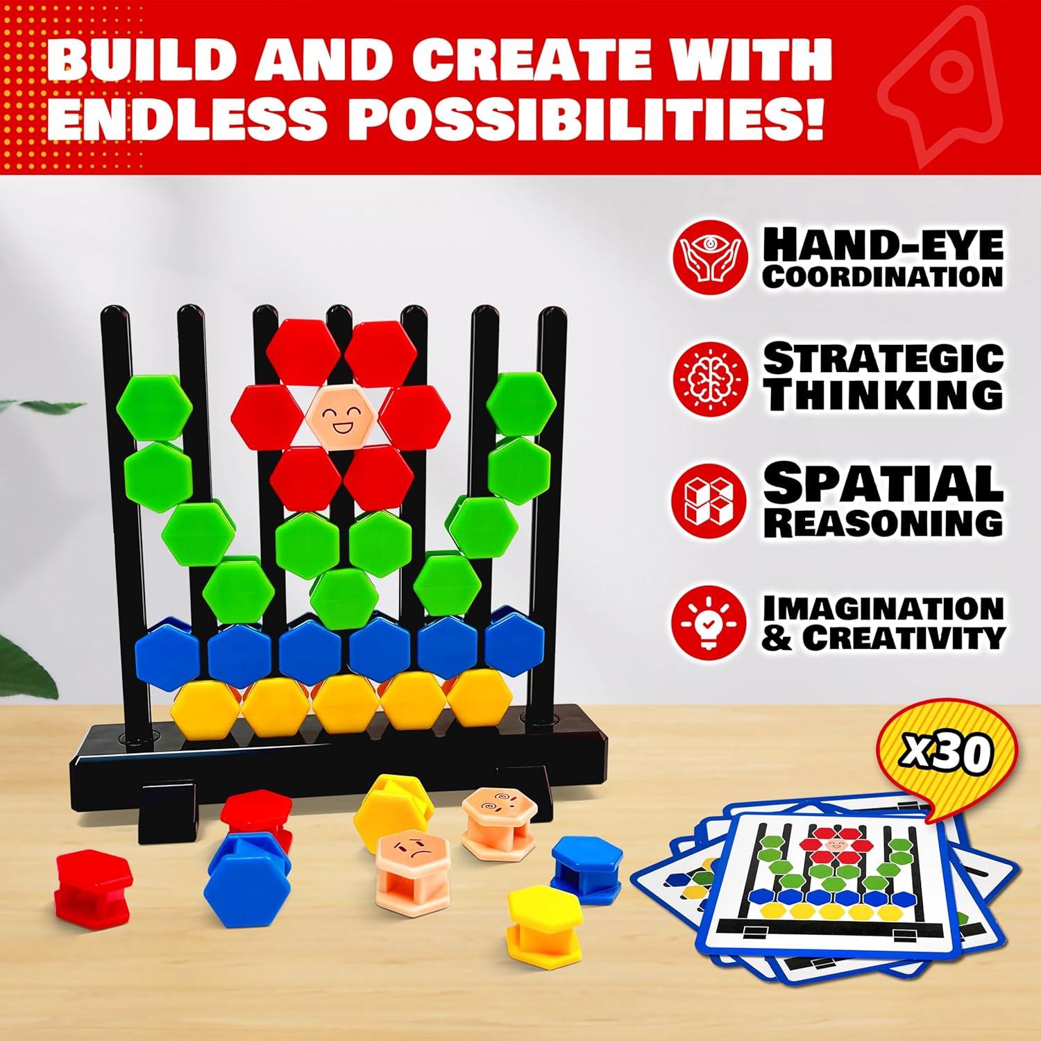 Rompecabezas 3D Bloques Hexagonales Rokt&razo para Niños 3-12 Años