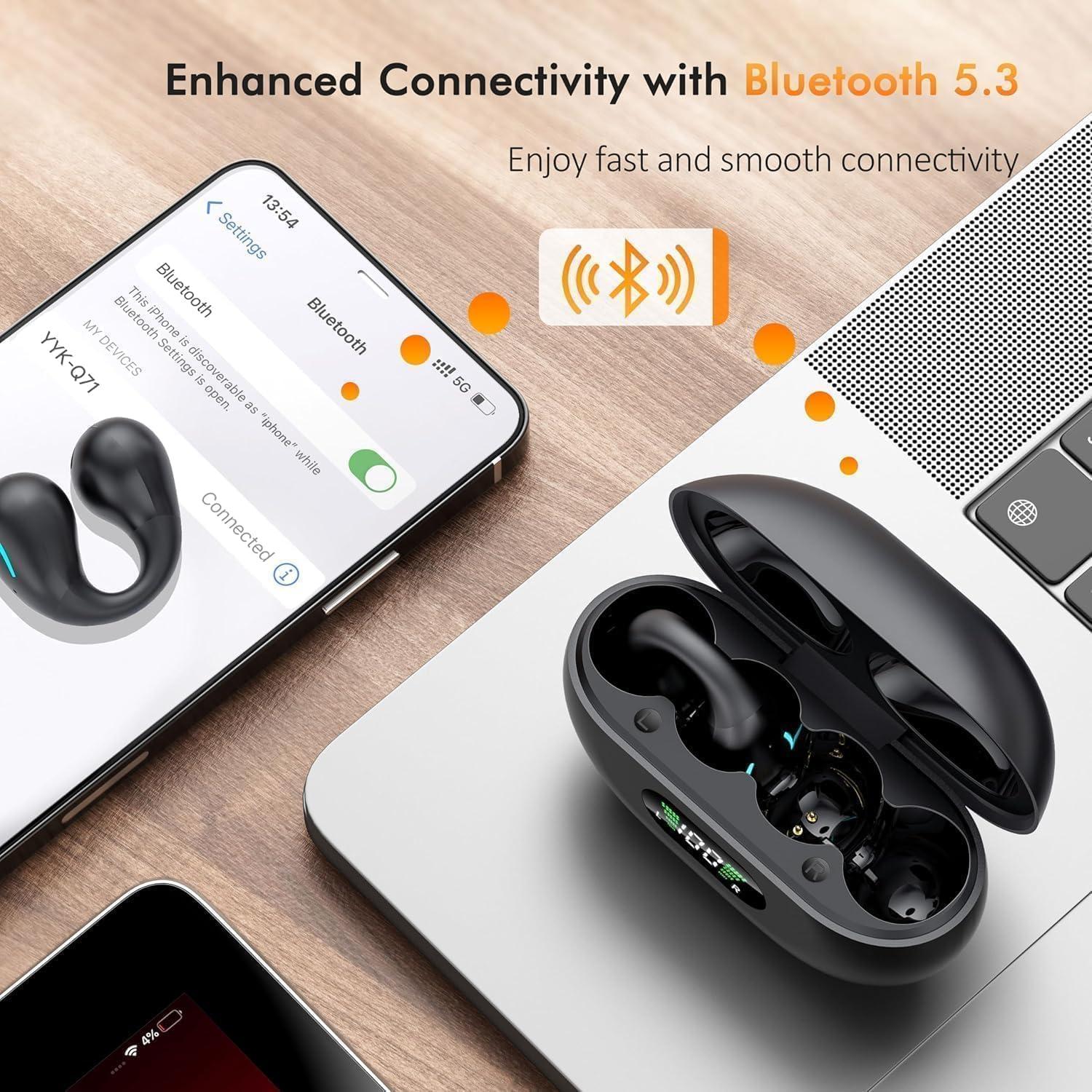 Auriculares Bluetooth 5.3 BUABMEQ Q71 Conducción Ósea IPX7