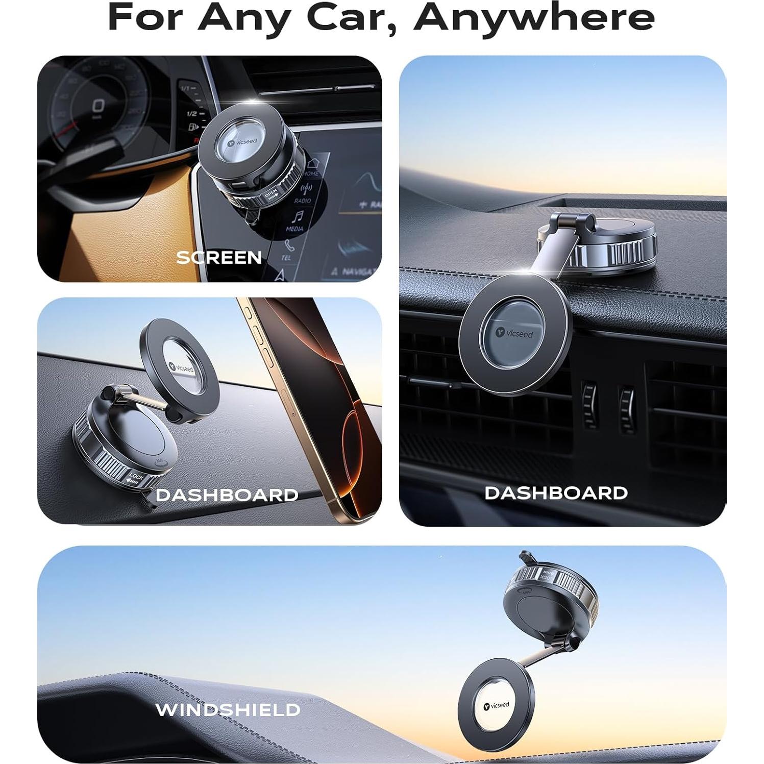 Soporte Magnético para Teléfono VICSEED 2026 para Coche Ajustable 360°