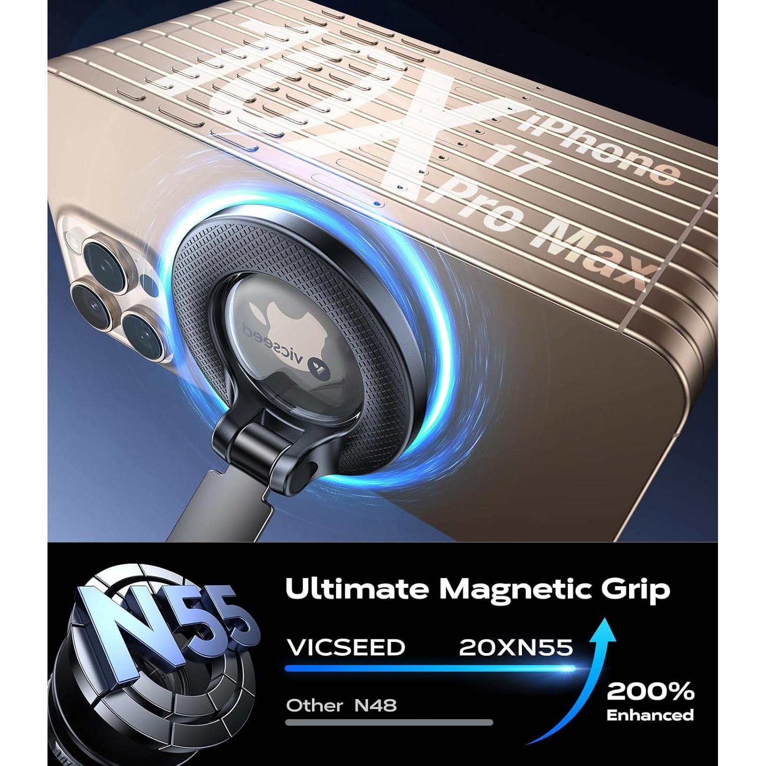 Soporte Magnético para Teléfono VICSEED 2026 para Coche Ajustable 360°