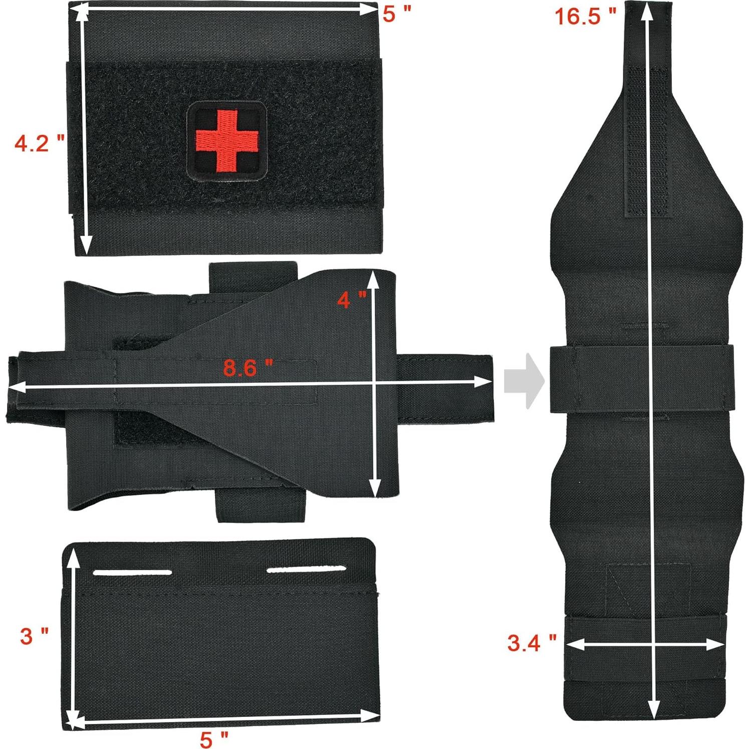 Bolsa Médica Táctica Micro IFAK SABADO 22.5x10cm Negro