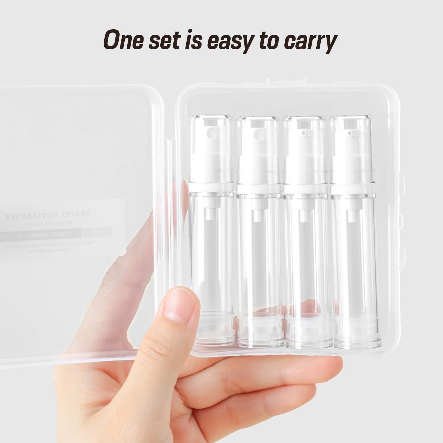 Juego de 4 Botellas de Viaje WXS-CHALL 10ml A Prueba de Fugas