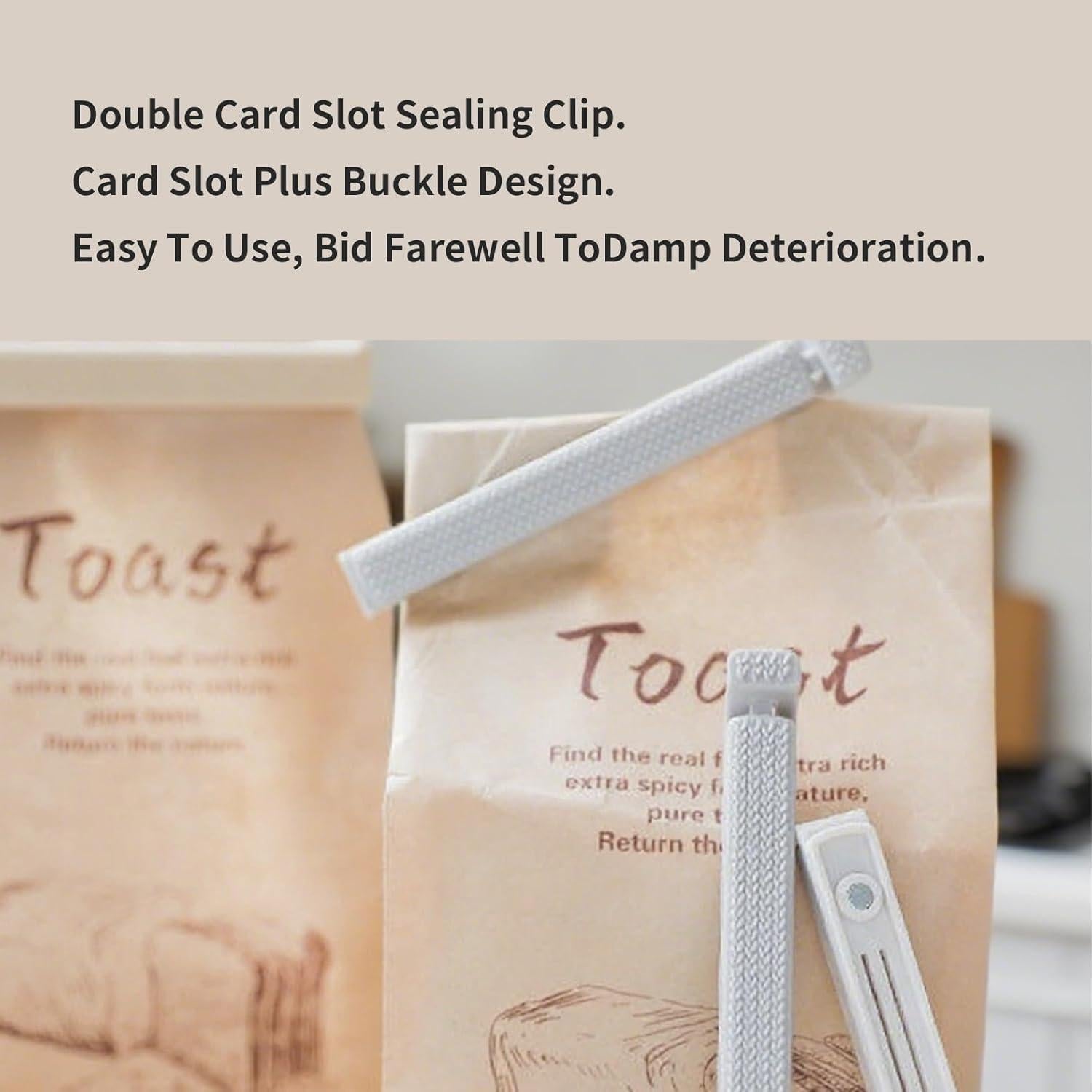 Clip de Sellado de Alimentos Grande LVYKING 20PCS Gris