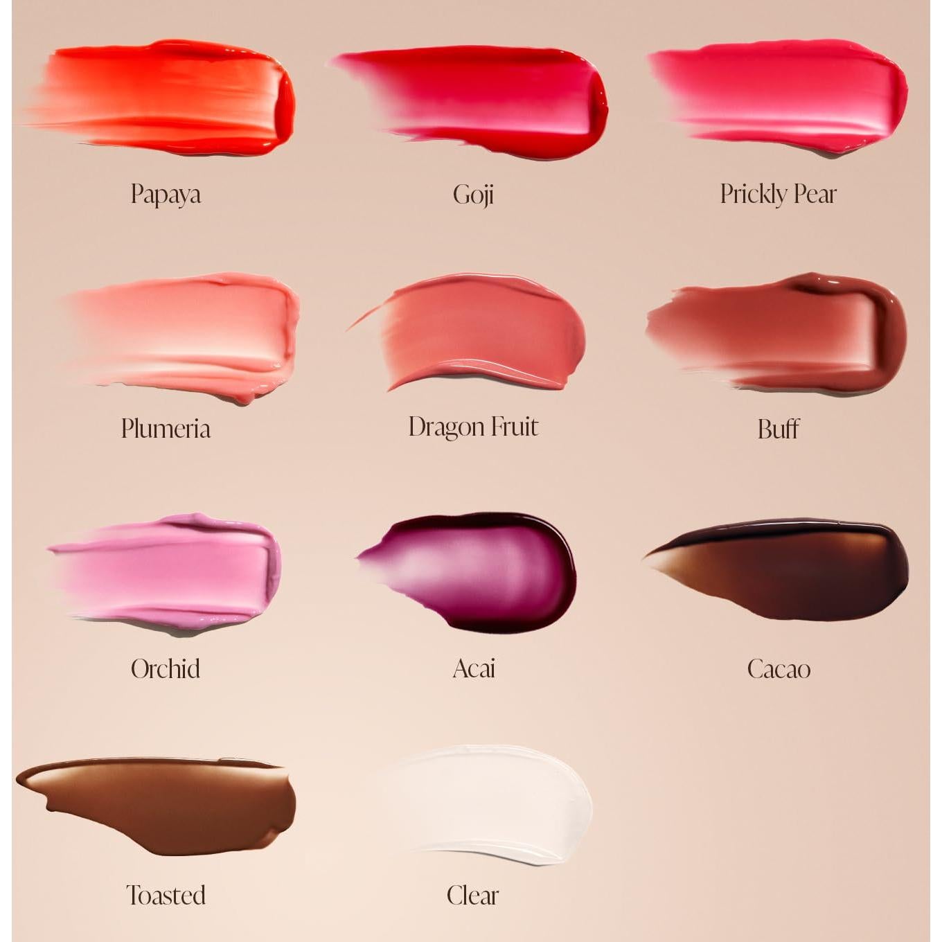 Saltair Hydrating Lip Oil Balm, Clear and Tinted Lip Gloss, Essentials Shades 5-Pack. Moisturizing Vegan Conditioning for Dry Cracked Lips with Glossy High-Shine Finish. Coconut Vanilla Flavor