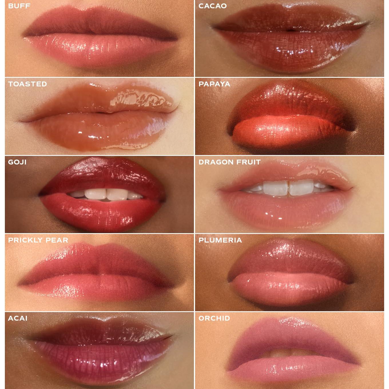 Saltair Hydrating Lip Oil Balm, Clear and Tinted Lip Gloss, Essentials Shades 5-Pack. Moisturizing Vegan Conditioning for Dry Cracked Lips with Glossy High-Shine Finish. Coconut Vanilla Flavor