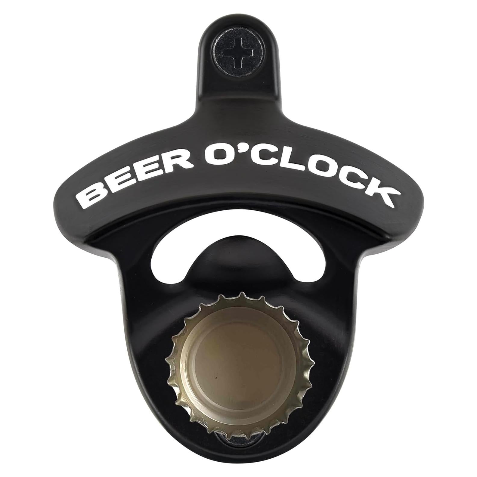 Abrebotellas Magnético BEER O'CLOCK Montado en Pared 8x6.5cm