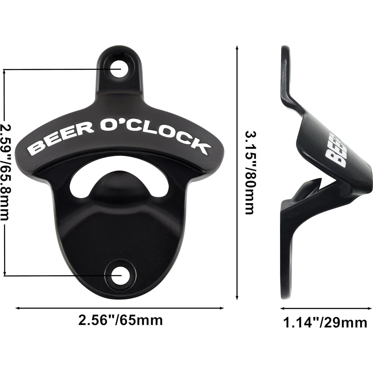 Abrebotellas Magnético BEER O'CLOCK Montado en Pared 8x6.5cm