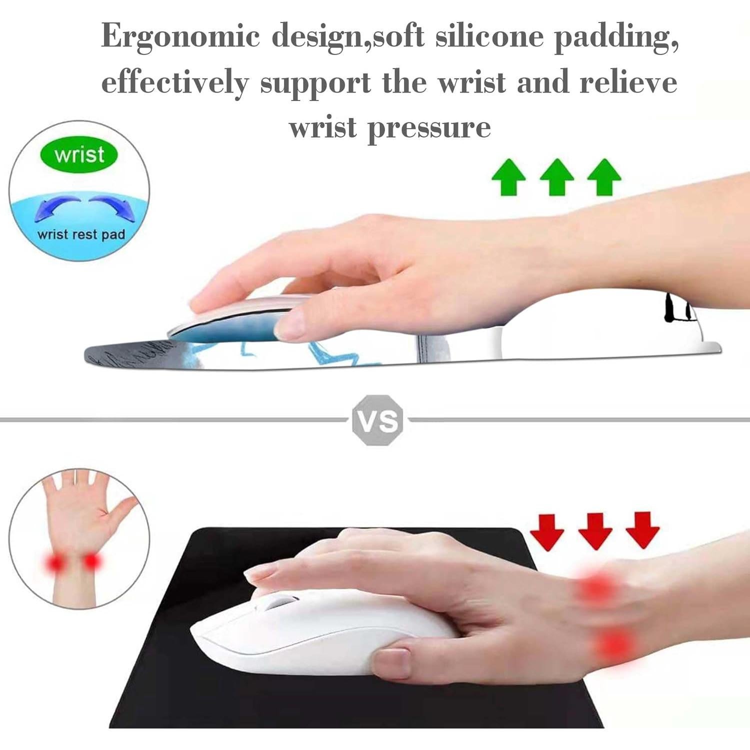 Alfombrilla de Ratón Ergonómica PIDAY con Reposamuñecas