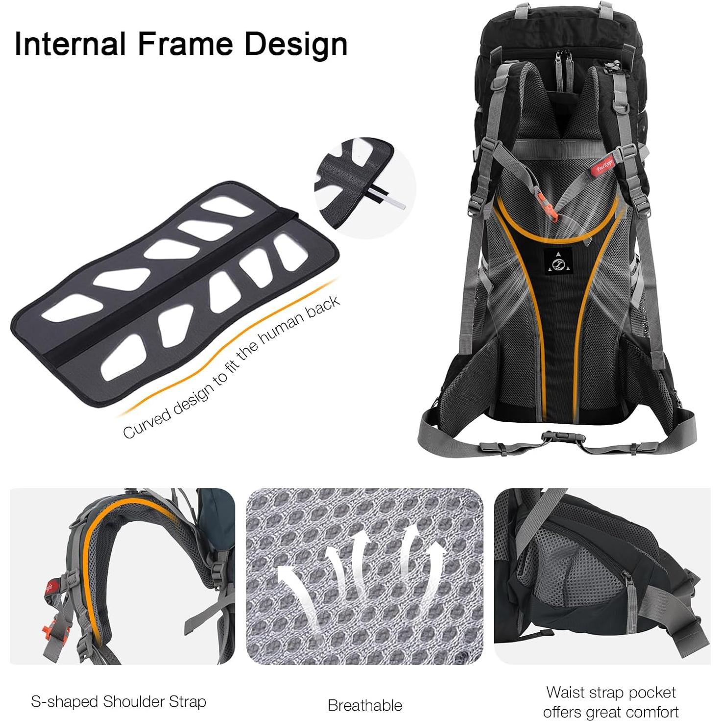 Mochila de Senderismo 60L Outplea Impermeable Unisex