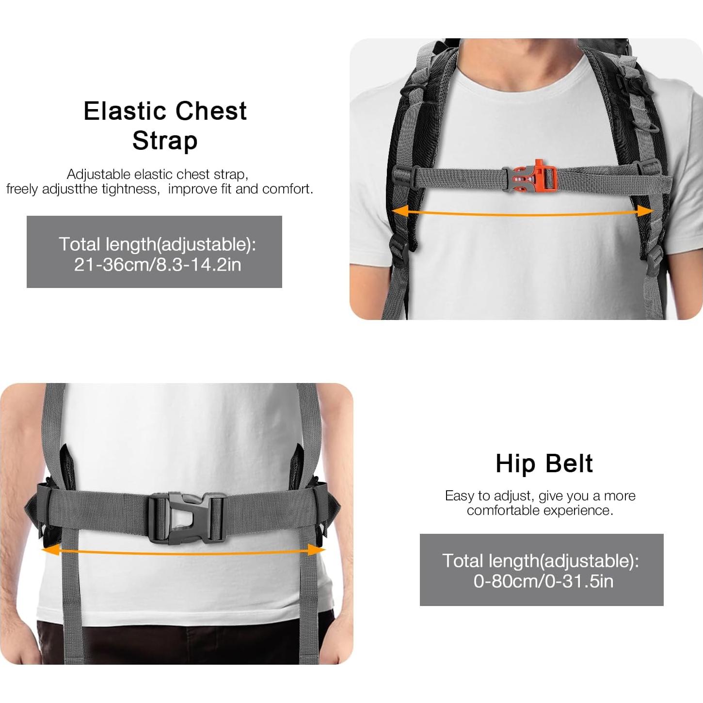 Mochila de Senderismo 60L Outplea Impermeable Unisex