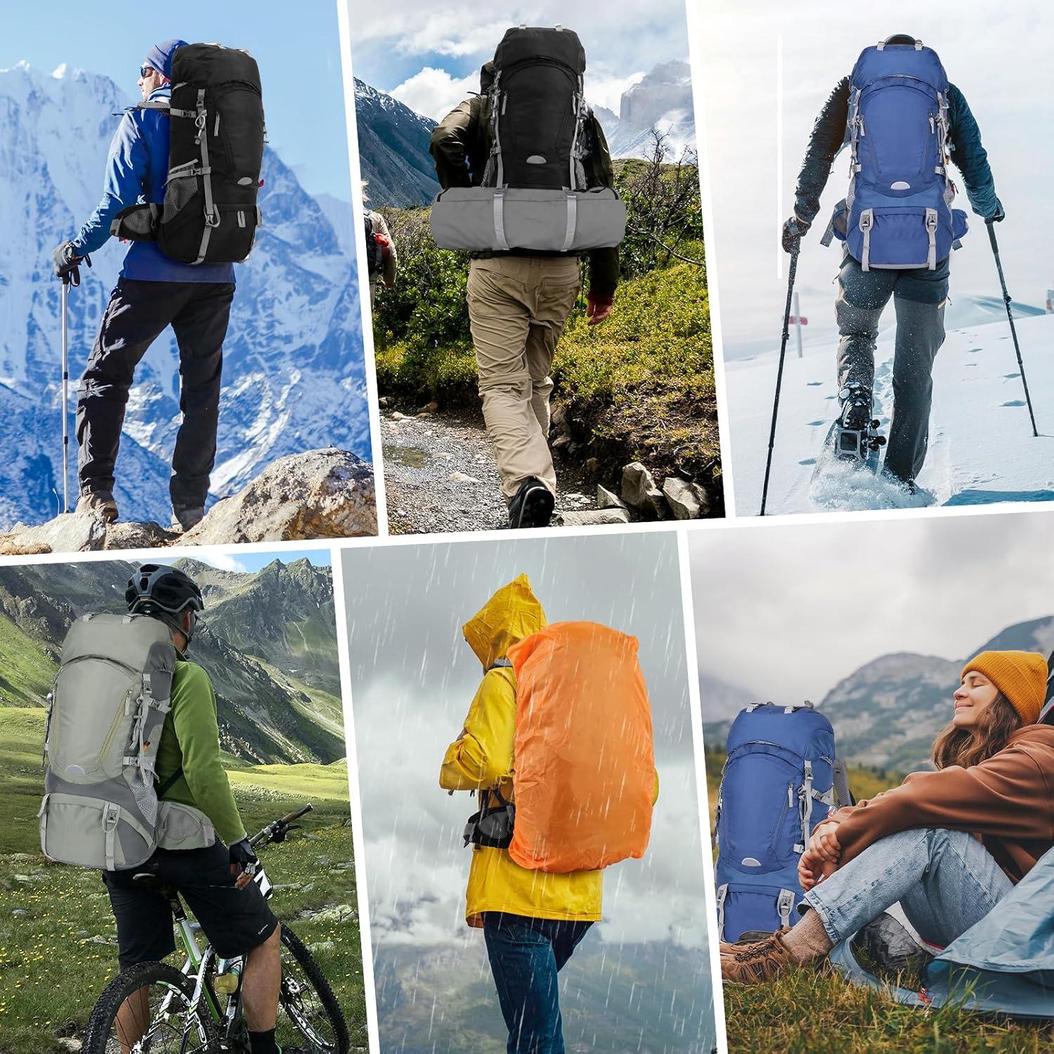 Mochila de Senderismo 60L Outplea Impermeable Unisex