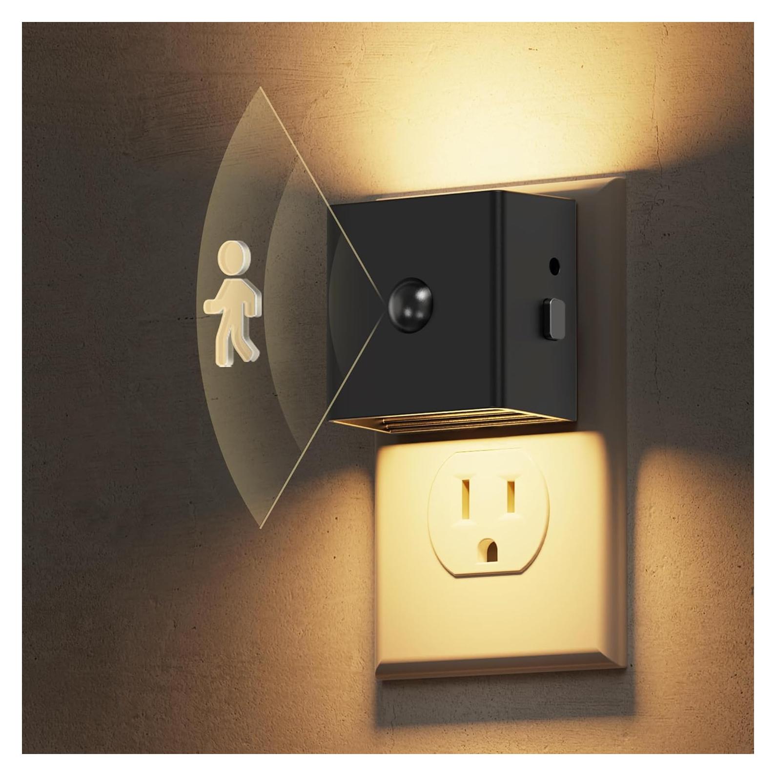 Luz Nocturna LED L LOHAS con Sensor de Movimiento 2-Pack