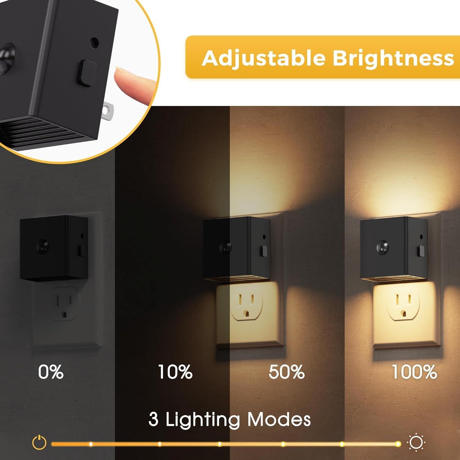 Luz Nocturna LED L LOHAS con Sensor de Movimiento 2-Pack