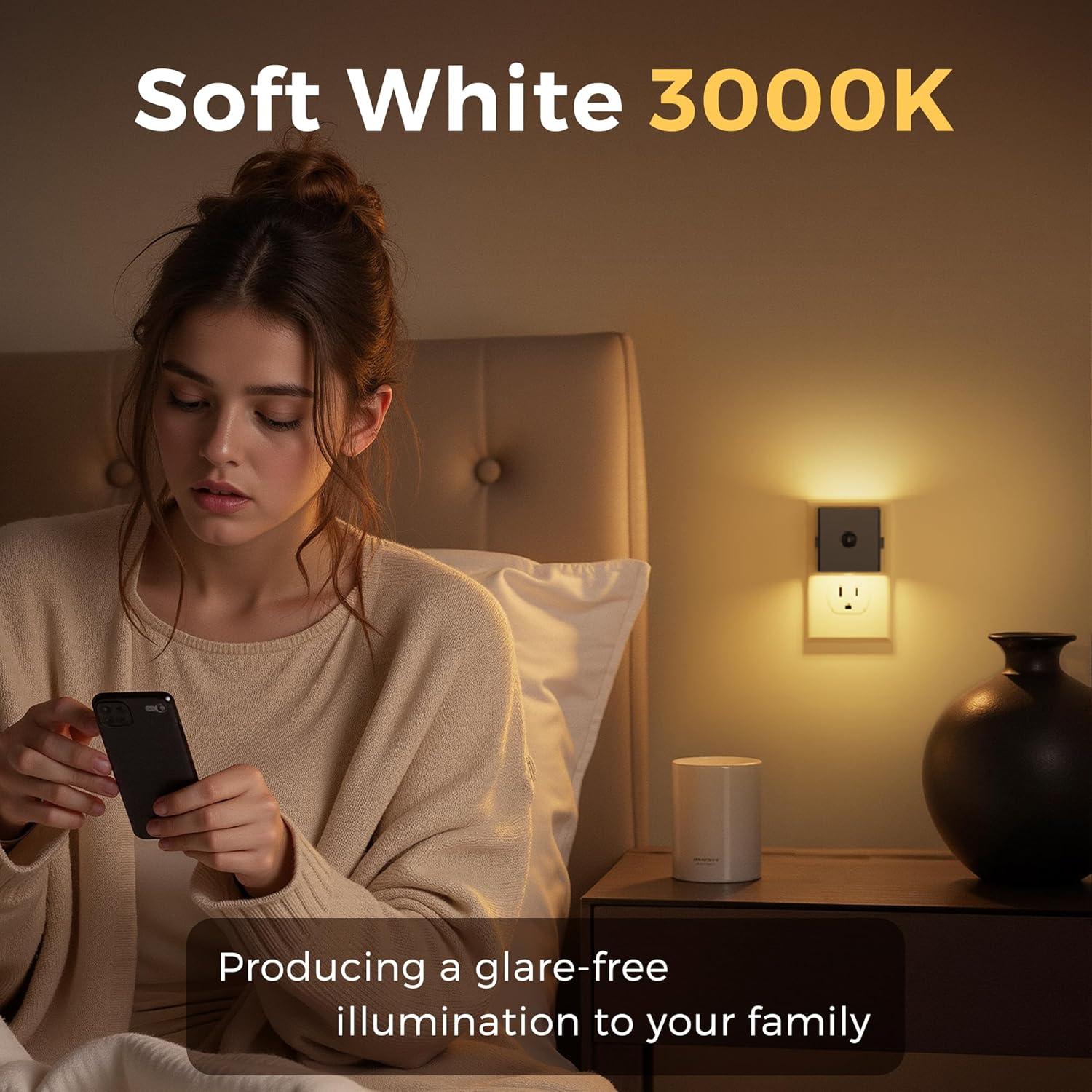 Luz Nocturna LED L LOHAS con Sensor de Movimiento 2-Pack