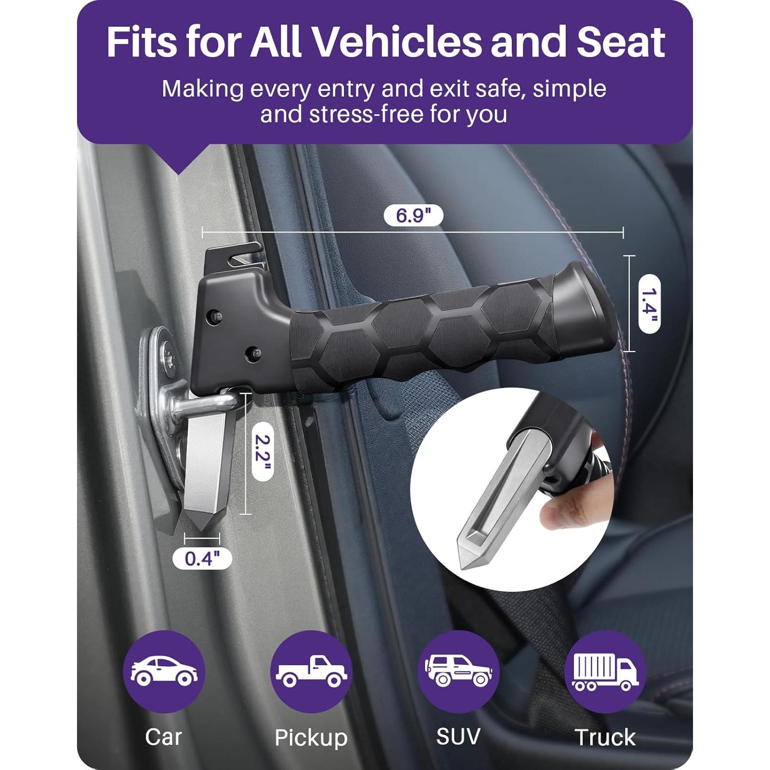 Asa de Puerta de Coche Kekoy 4 en 1 para Ancianos - Soporte y Seguridad