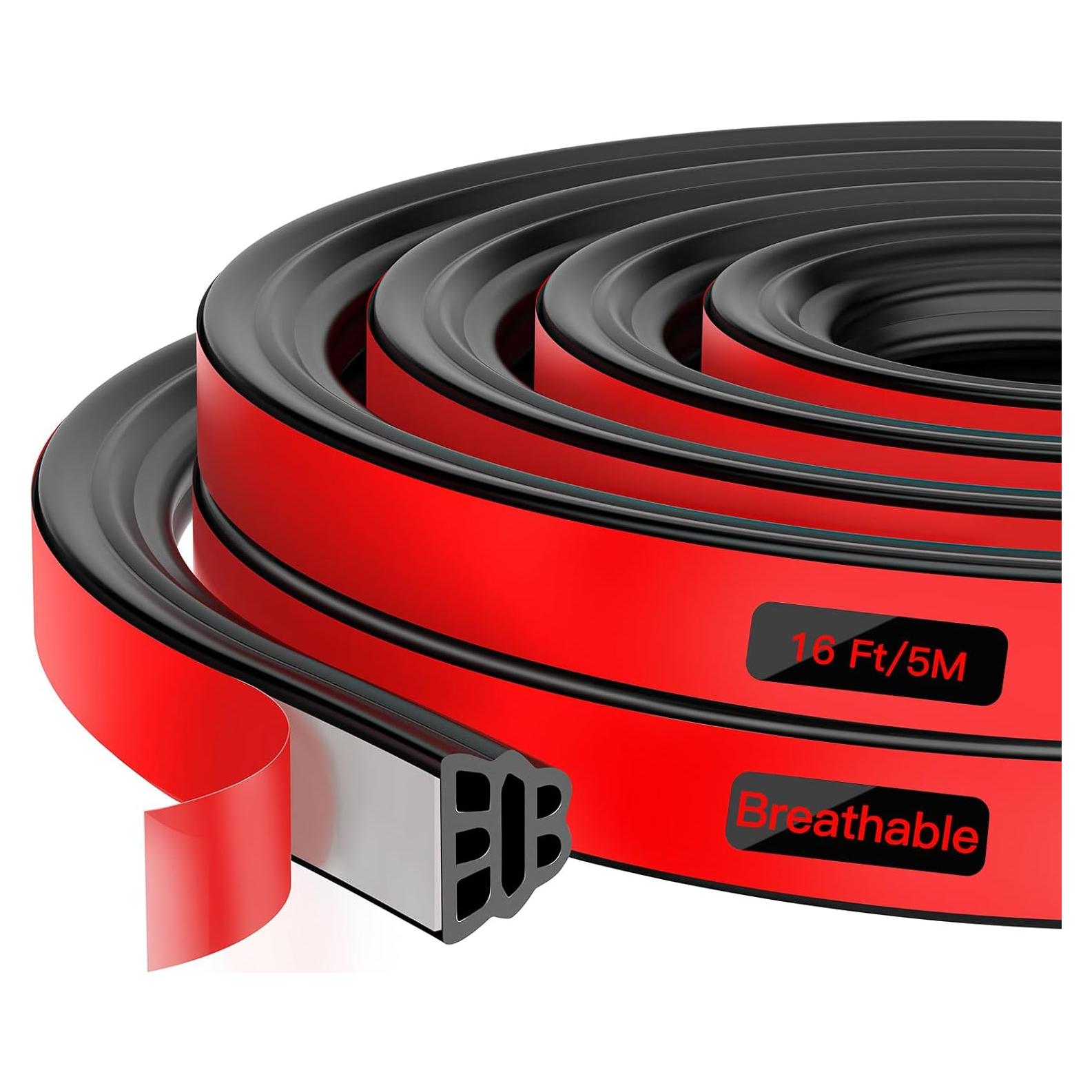 Sello de Burlete de Puerta Nest Timber 5 Metros Goma Negra