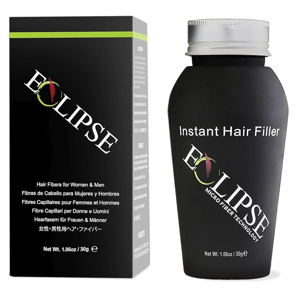 Fibras para Cabello ECLIPSE Castaño 30g - Oculta Pérdida