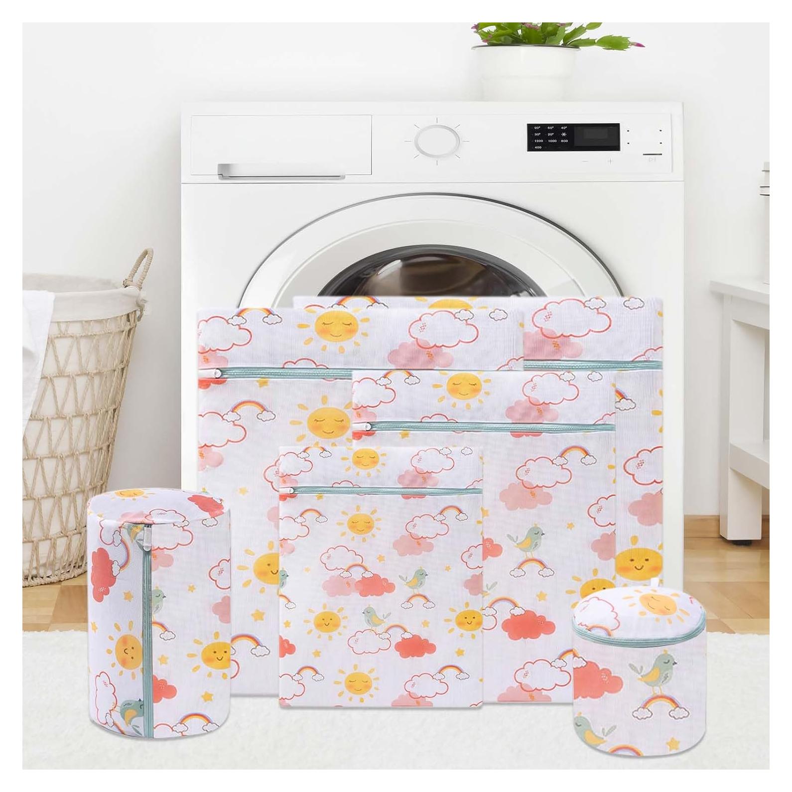 Juego de 6 Bolsas de Lavandería de Malla GRSECPO - XL, L, M, S, Cilíndrica, Sujetador